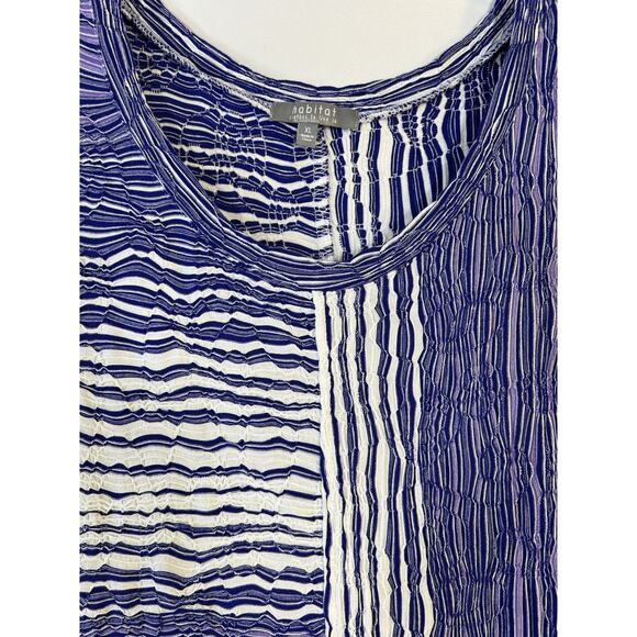 Habitat Tunic Blouse Top Womens XL Blue Boho Artsy Lagenlook - Picture 4 of 12